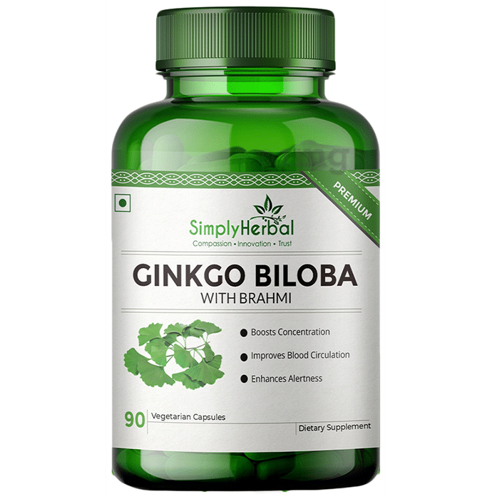 Simply Herbal Ginkgo Biloba with Brahmi Vegetarian Capsule