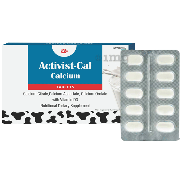 Activist Cal Calcium Tablet (10 Each) Buy combo pack of 3 strips at