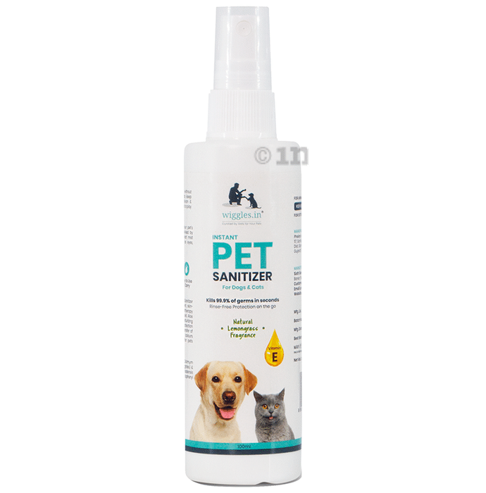 Wiggles Instant Pet Sanitizer for Dogs & Cats Natural Lemongrass Fragrance