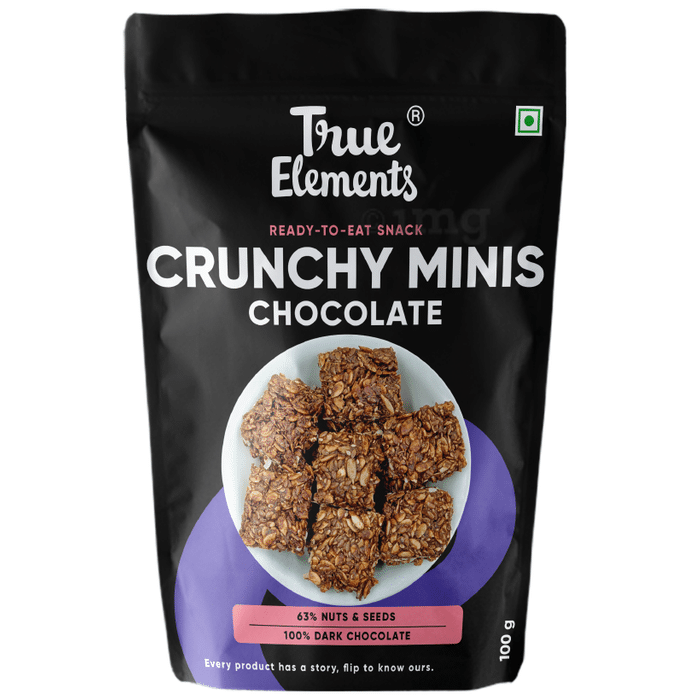 True Elements Crunchy Minis Chocolate Protein with High Fiber