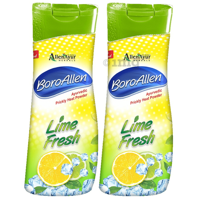 Allen Laboratories Prickly Heat Powder With Aloevera Lime Fresh (150gm Each)