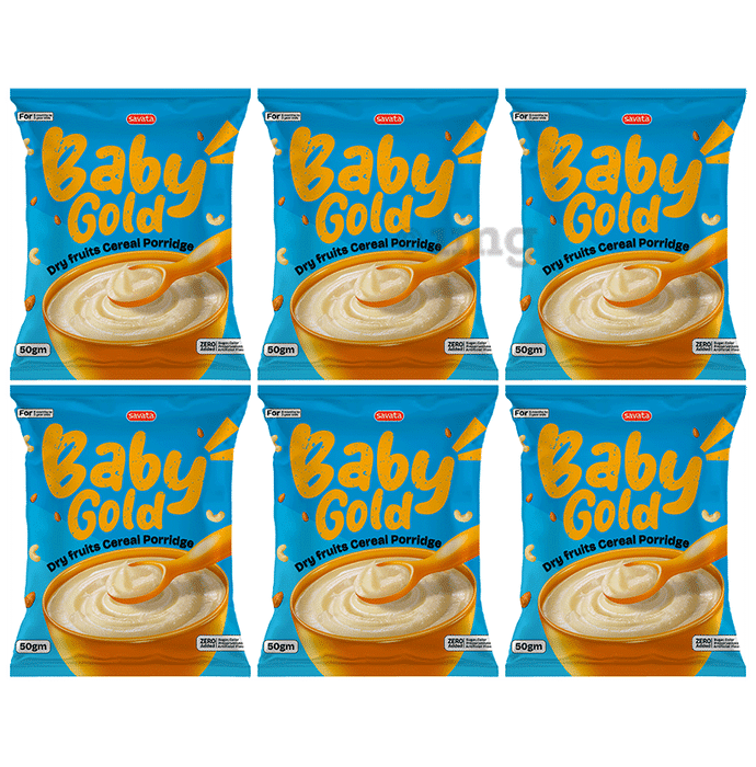 Baby Gold Dry Fruits Cereal Porridge (50gm Each) Zero Added Sugar