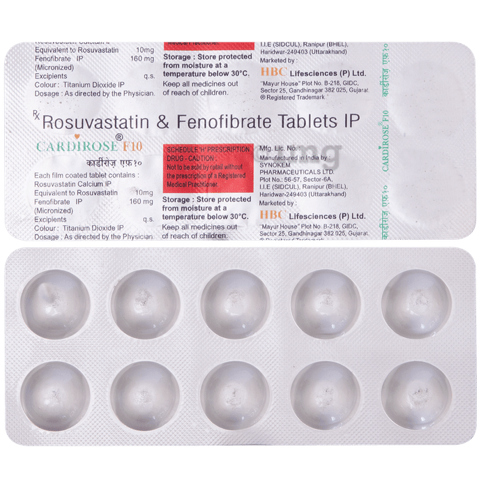 Cardirose F 10 Tablet