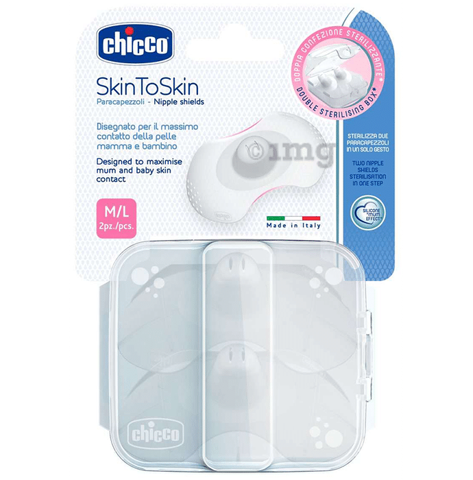 Chicco New Nipple Silicone  Shields Medium to Large