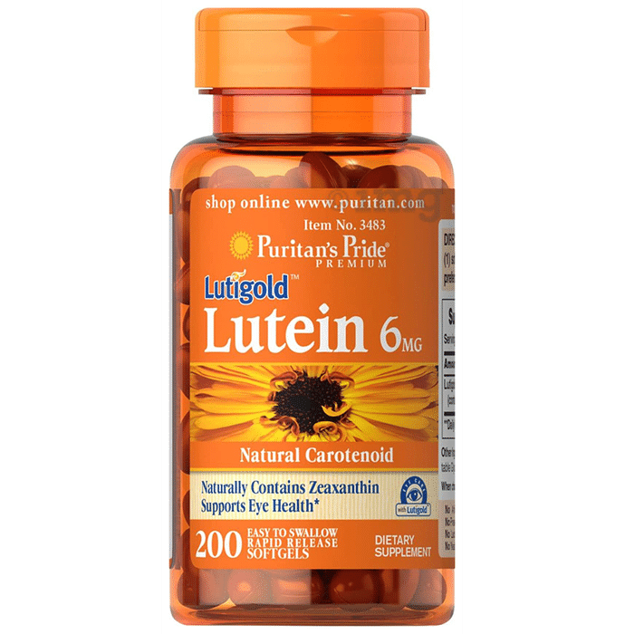 Puritan's Pride Premium Lutigold Lutein 6mg Softgels