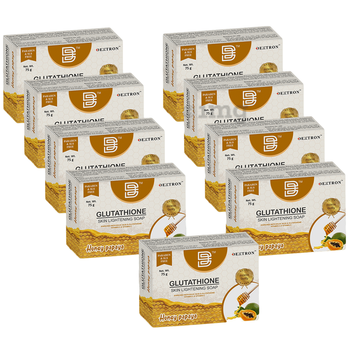 Dextron Glutathione Skin Lightening Soap (75gm Each) Honey Papaya