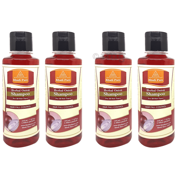 Khadi Pure Herbal Onion Shampoo (210ml Each)