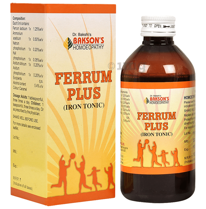 Bakson's Homeopathy Ferrum Plus Iron Tonic