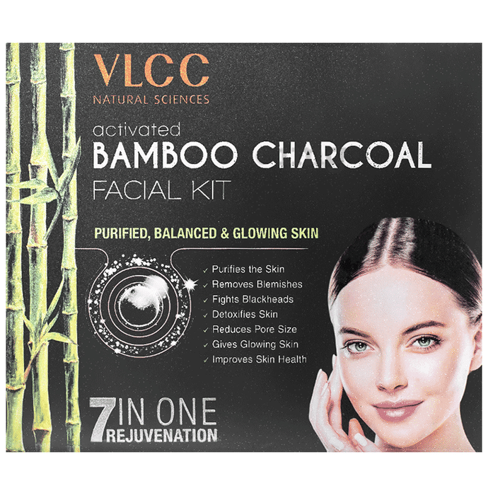 VLCC Natural Sciences Activated Bamboo Charcoal Facial Kit with Glam Glo Free