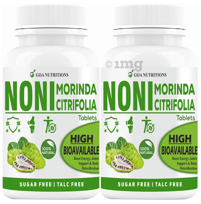 Goa Nutritions Noni Morinda Citrifolia Tablet (60 Each) Sugar Free