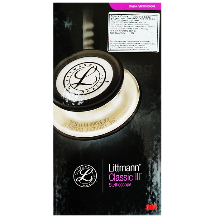 3M Littmann Classic III Stethoscope, Gray Tube, 27 inch, 5621