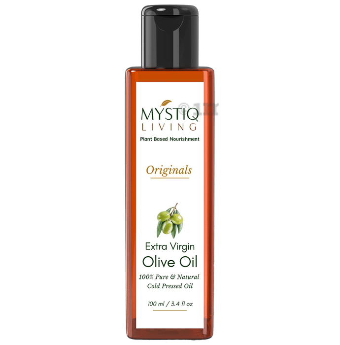 Mystiq Living Extra Virgin Olive Cold Pressed Oil For Hair, Face and Body Massage