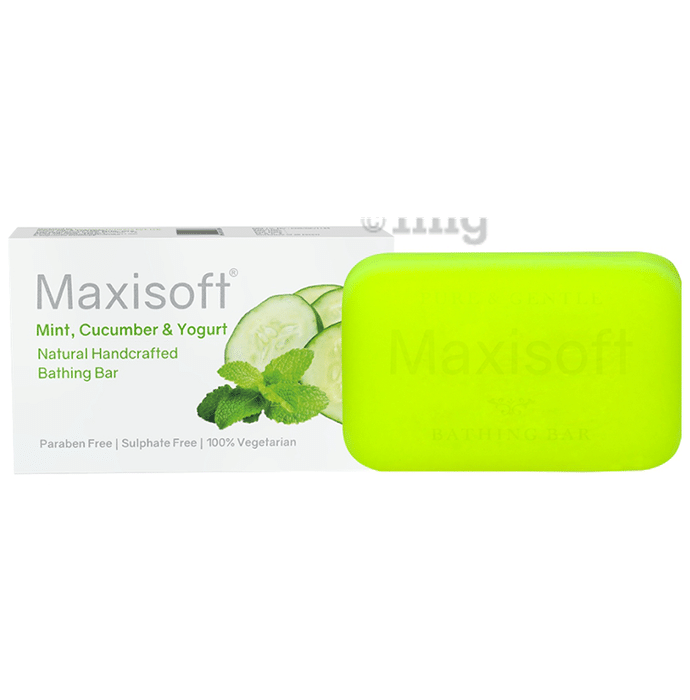 Maxisoft Mint, Cucumber & Yogurt Bathing Bar (75gm Each)
