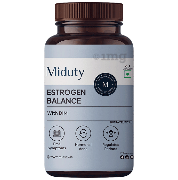 Miduty Estrogen Balance DIM-Vitex-Hormonal Balance-PCOS-Menopause Support Capsule