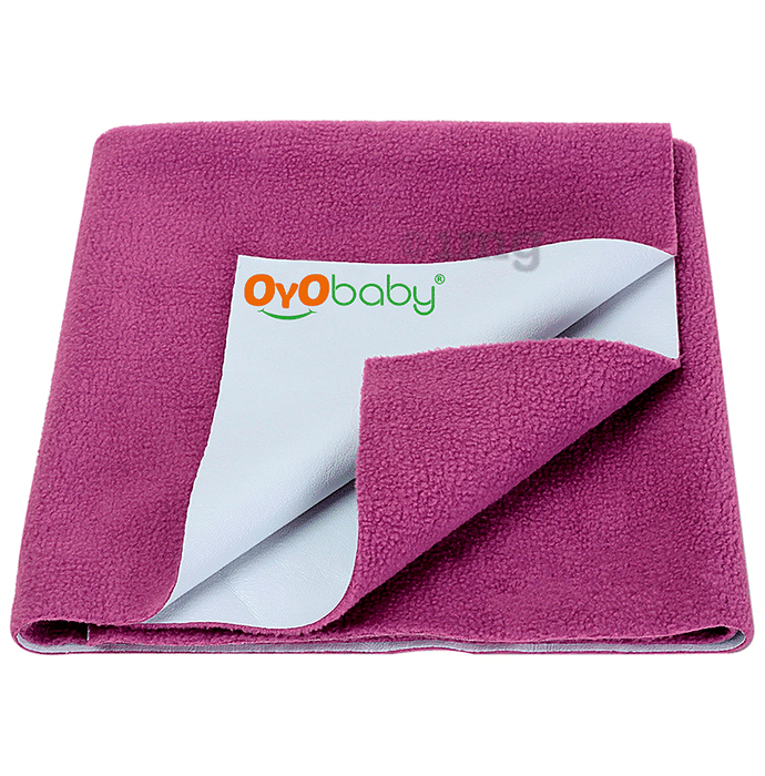 Oyo Baby Bed Protector Dry Sheet Single Bed Rani Pink