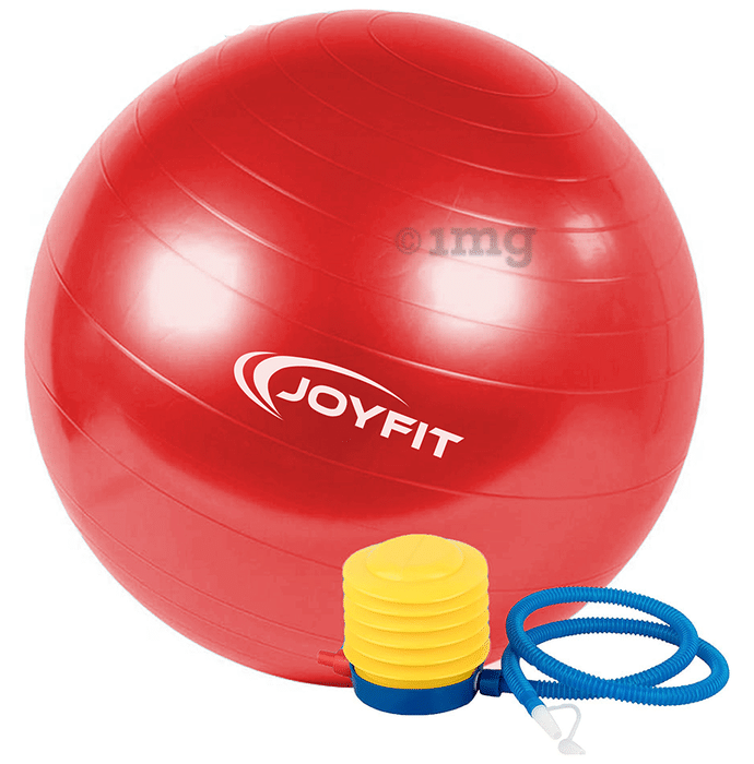 Joyfit Yoga Ball with Inflation Pump Red Medium