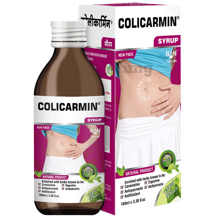 Colicarmin Syrup Mint | Relieves Bloating & Abdominal Distension| Syrup Mint