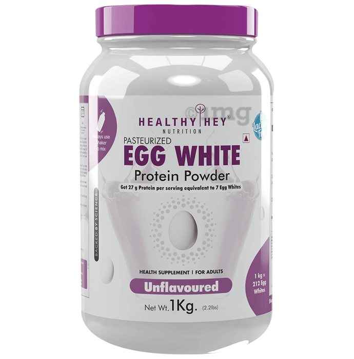 HealthyHey Nutrition Pasteurized Egg White Protein Powder Unflavoured