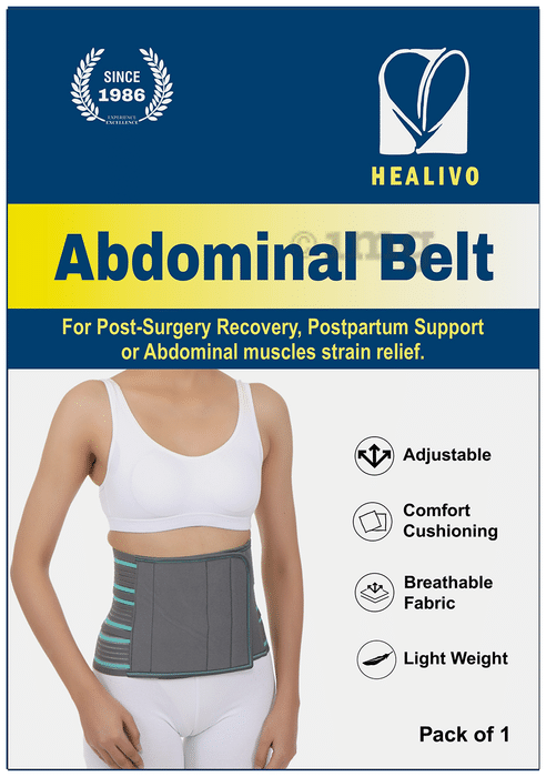 Healivo 3 Panel Abdominal Belt for Post-Surgery Recovery, Postpartum Support XXL