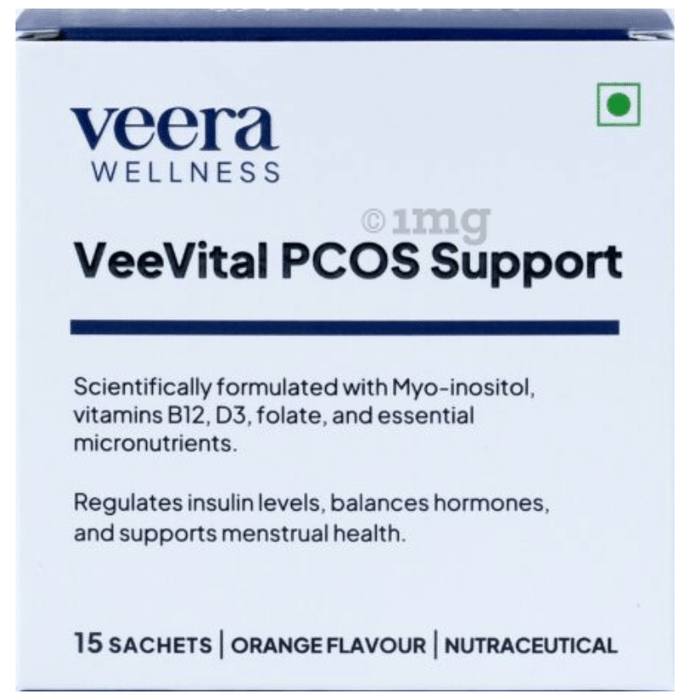 Veera Wellness Vee Vital PCOS Support Sachet (2.8gm Each) Orange