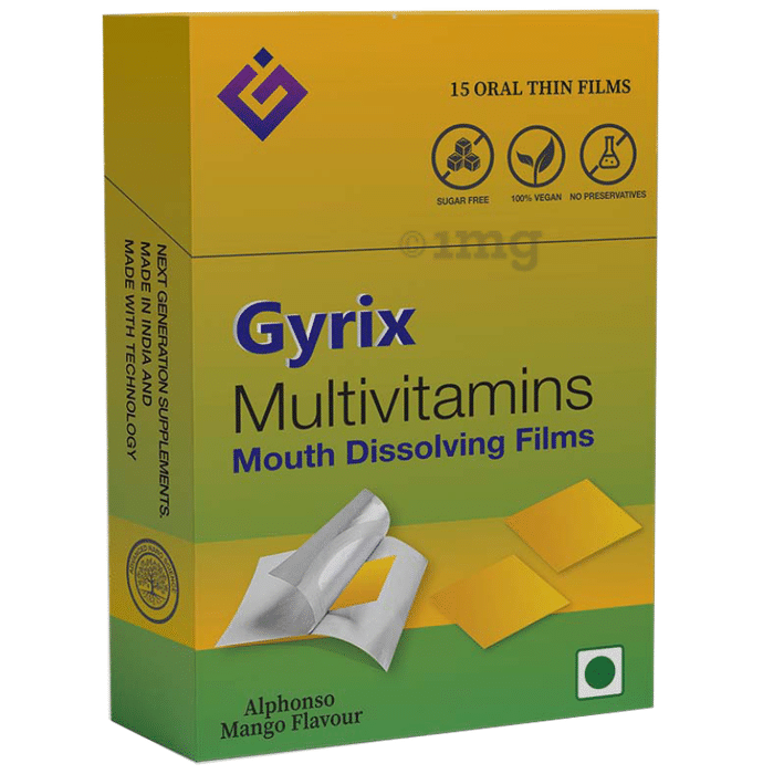 Gyrix Multivitamins Mouth Dissolving Films Alphonso Mango