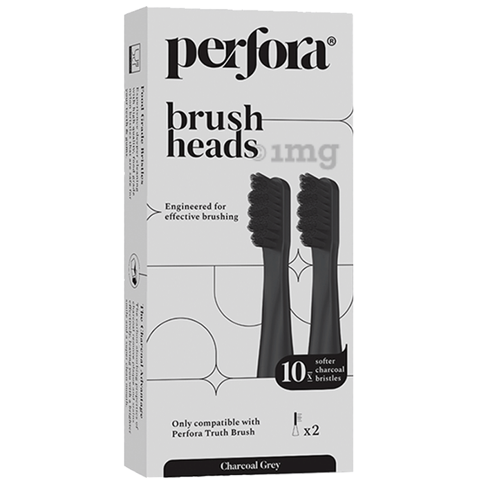 Perfora Brush Heads Charcoal Grey