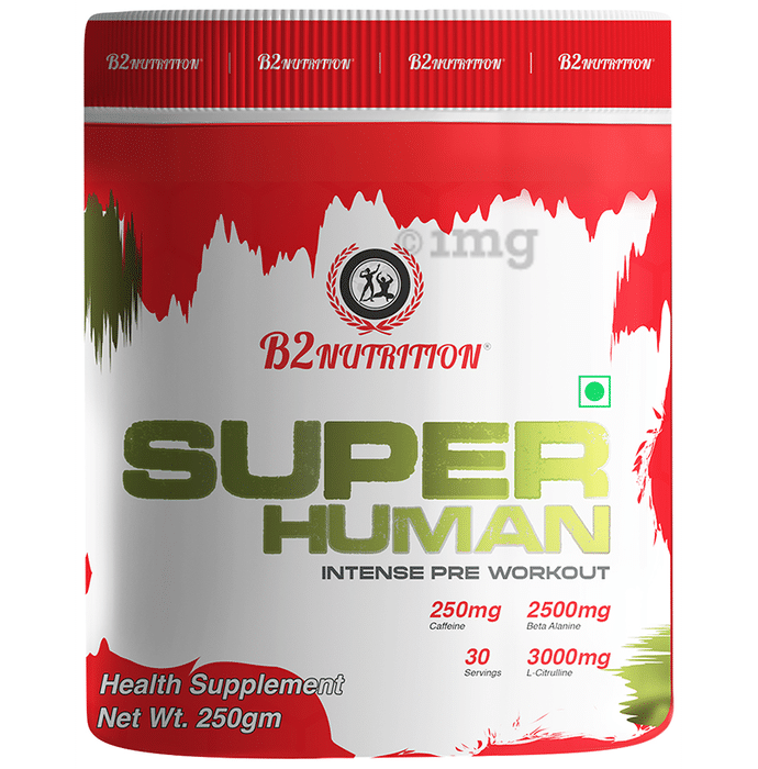 B2 Nutrition Super Human Intense Pre-Workout Powder (250gm Each) Mango