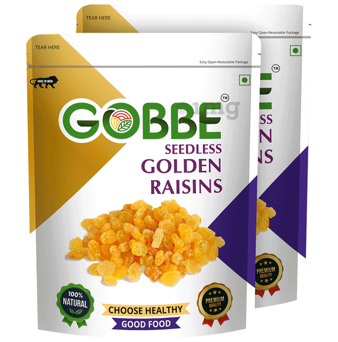Gobbe Seedless Golden Raisins (200gm Each)