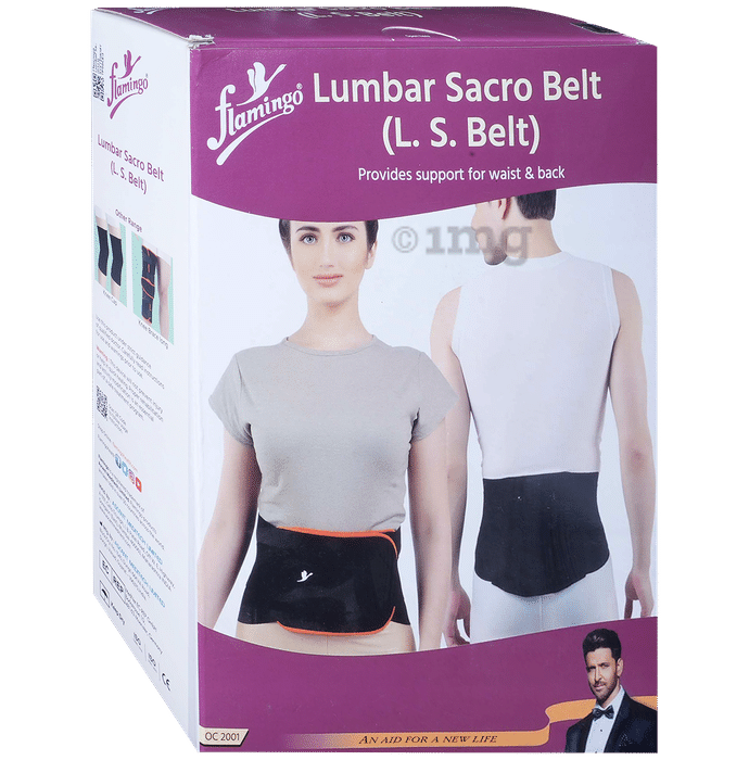 Flamingo Lumbar Sacro Belt | For Pain Relief | Supports Waist & Back Belt XL