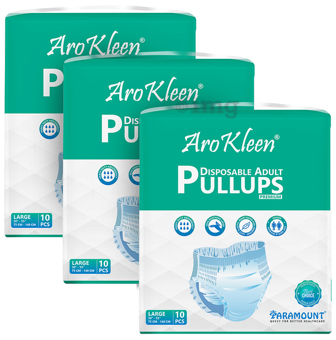 Arokleen Disposable Adult Pullups Diaper (10 Each) Large