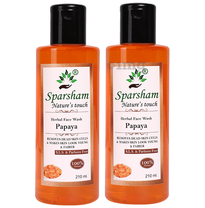 Sparsham Papaya Herbal Face Wash(210 ml Each) SLS & Paraben Free