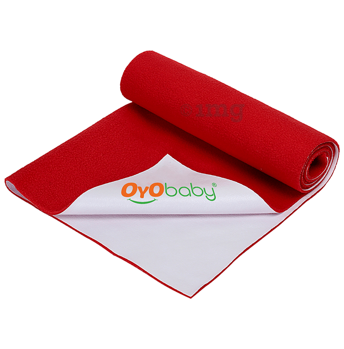 Oyo Baby Waterproof Bed Protector Baby Dry Sheet XL Red