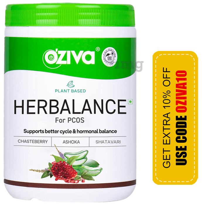 Oziva Plant Based Herbalance for PCOS for Better Cycle and Hormonal Balance