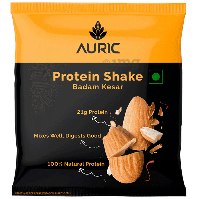 Auric Protein Shake Sachet (36gm Each) Badam Kesar