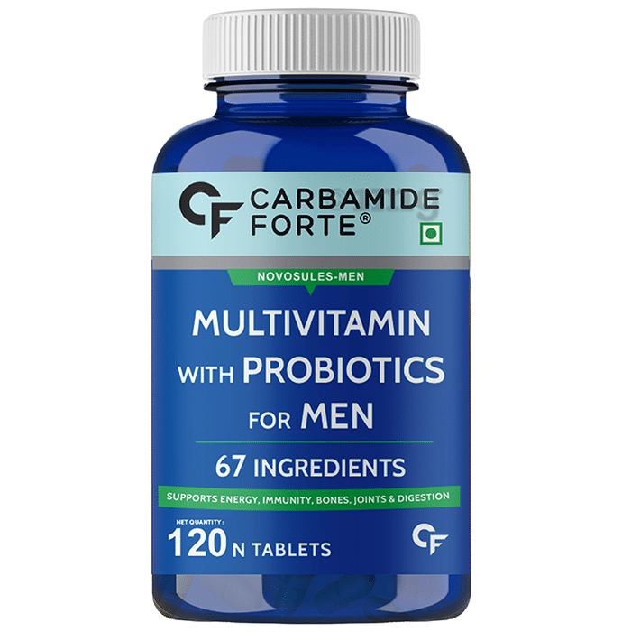 Carbamide Forte Multivitamin with Probiotics for Men | Boosts Gut Health, Bones, Joints & Digestive Health | Tablet