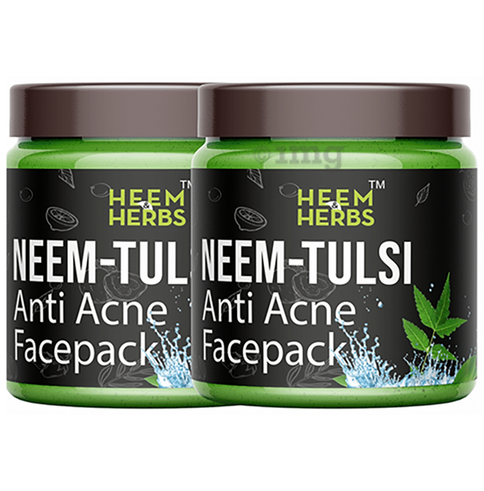 Heem & Herbs Neem-Tulsi Anti Acne Face Pack (100gm Each)