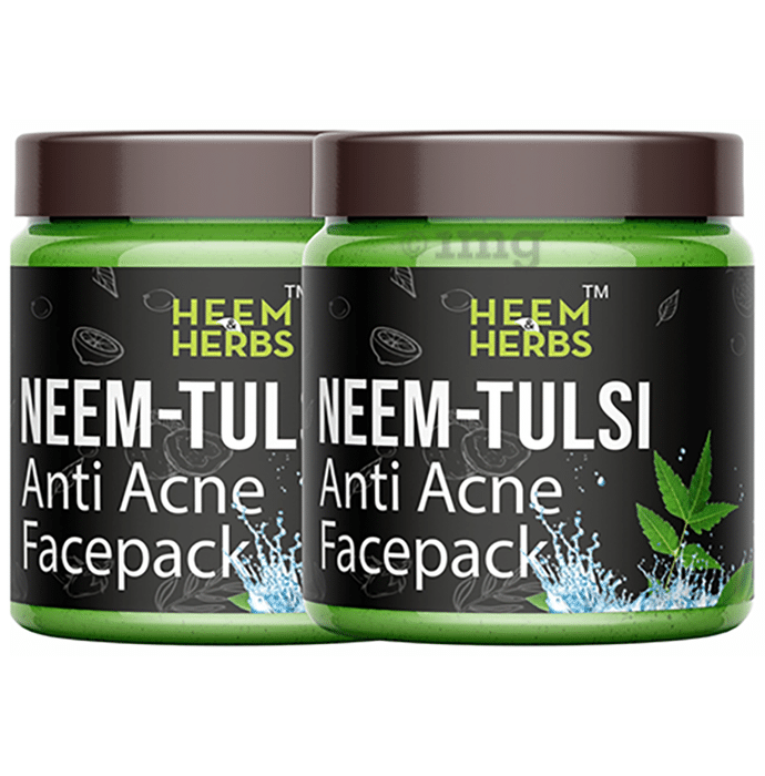 Heem & Herbs Neem-Tulsi Anti Acne Face Pack (100gm Each)