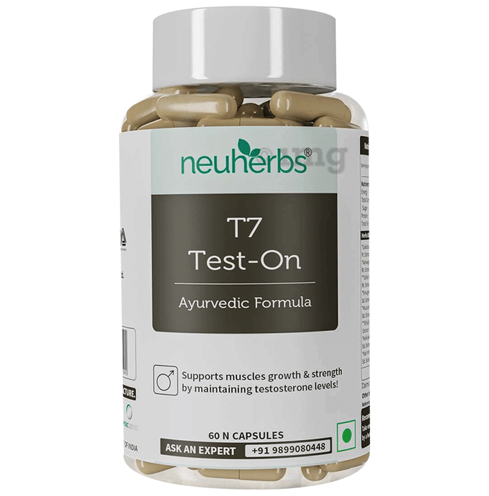 Neuherbs T7 Ultra Testosterone Booster Veggie Capsule | Supports Muscle Strength & Growth