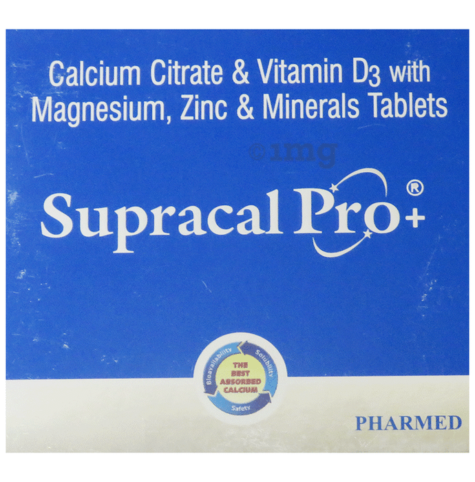 Supracal Pro+ Tablet with Calcium, Vitamin D3, Magnesium, Zinc & Minerals Tablet