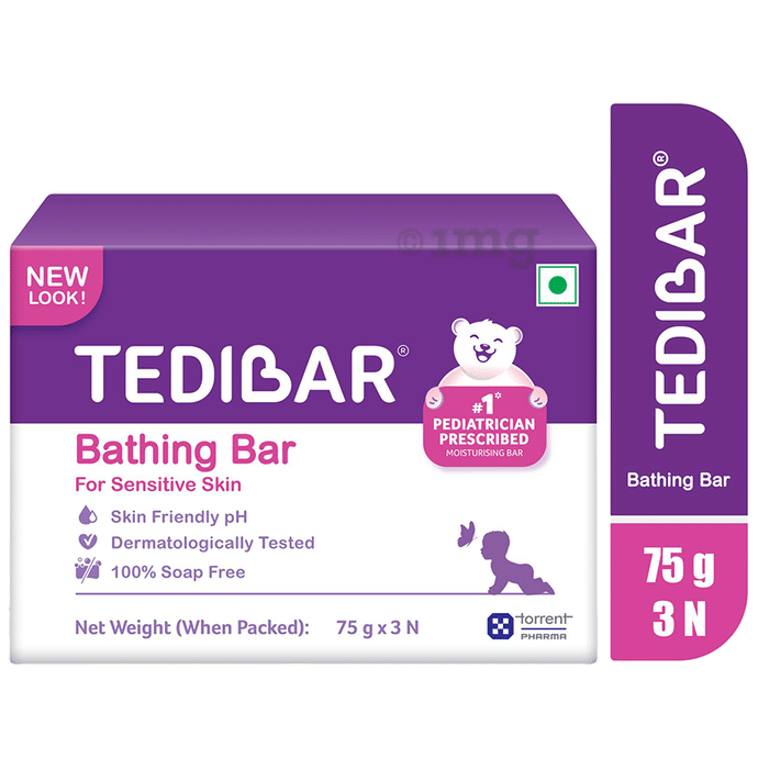 Tedibar Bathing Bar for Sensitive Skin (75gm Each)