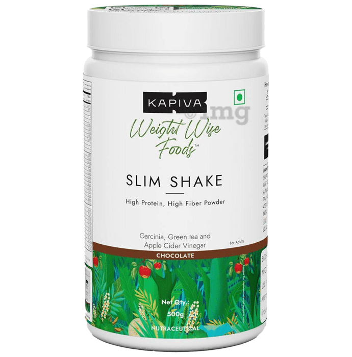 Kapiva Weight Wise Foods Slim Shake Weight Control with High Protein & High Fibre | Flavour Chocolate