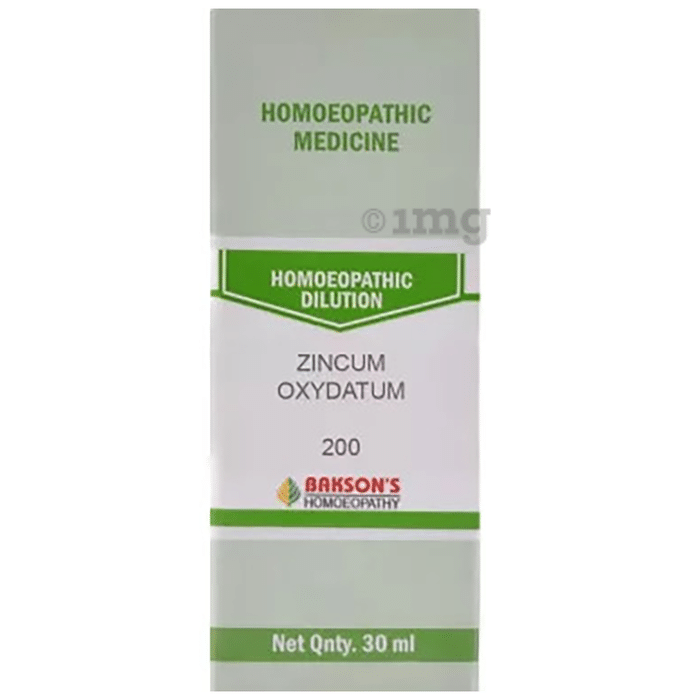 Bakson's Homoeopathy Zincum Oxydatum Dilution 200