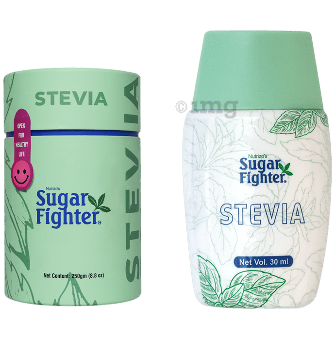 Sugar Fighter Combo Pack of Stevia Powder (250gm) & Stevia Liquid (30ml)