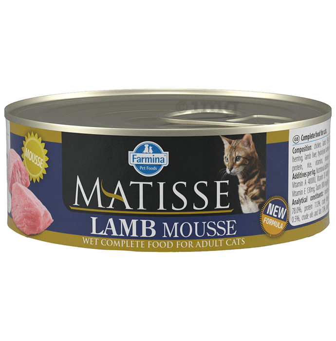 Farmina Pet Foods Matisse Mousse Wet Complete Food for Adult Cats (85gm Each) Lamb