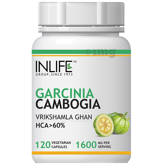 Inlife Garcinia Cambogia (60% HCA) 1600mg per serving Vegetarian Capsules