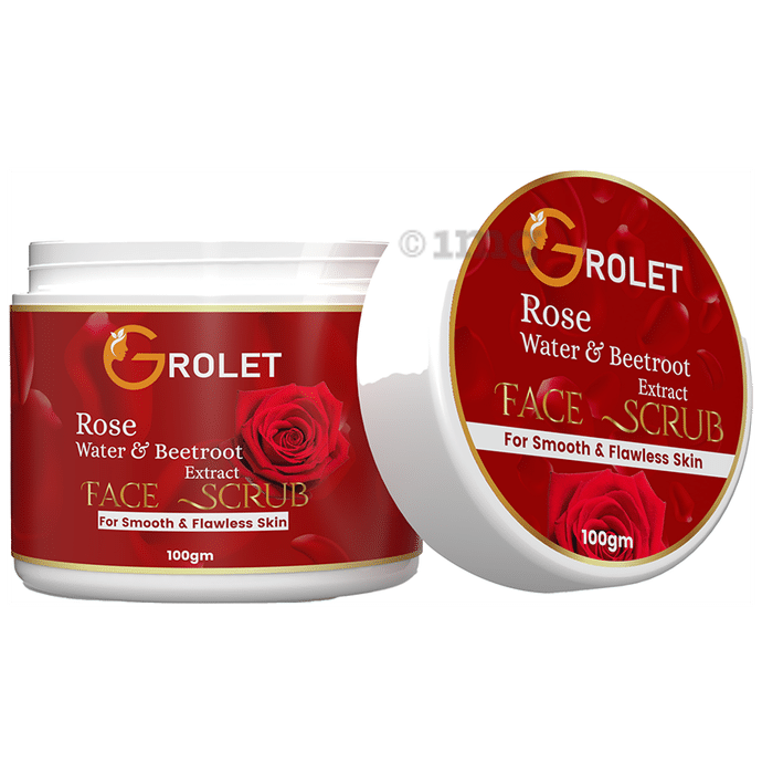 Grolet Rose Water & Beetroot Extract Face Scrub