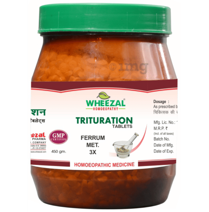 Wheezal Ferrum Met. Trituration Tablet 3X Buy jar of 450.0 gm