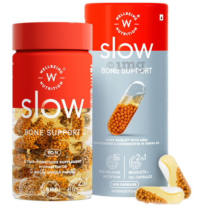 Wellbeing Nutrition Slow Bone Support with Collagen, Hyaluronic Acid & Resveratrol | Capsule