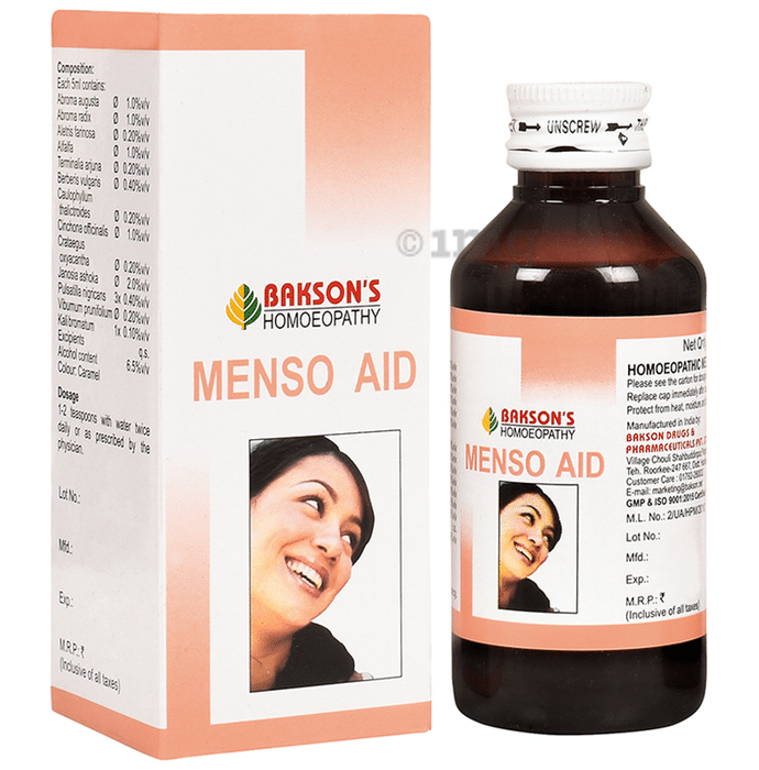 Bakson's Homeopathy Menso Aid Syrup