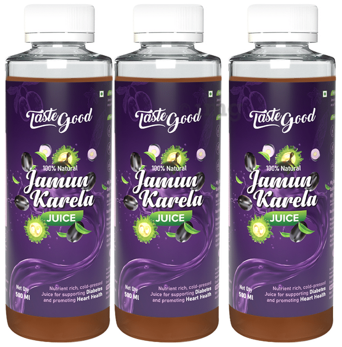 Taste Good 100% Natural Jamun Karela Juice (500ml Each)
